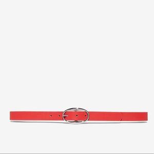 Express Red & Black Reversible Oval Buckle Belt- M